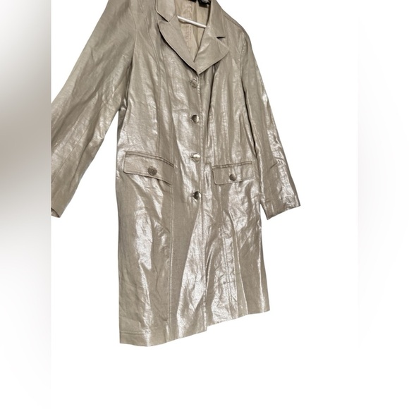 Sutton Studio Champagne Trench Coat Size 14 - Picture 8 of 13